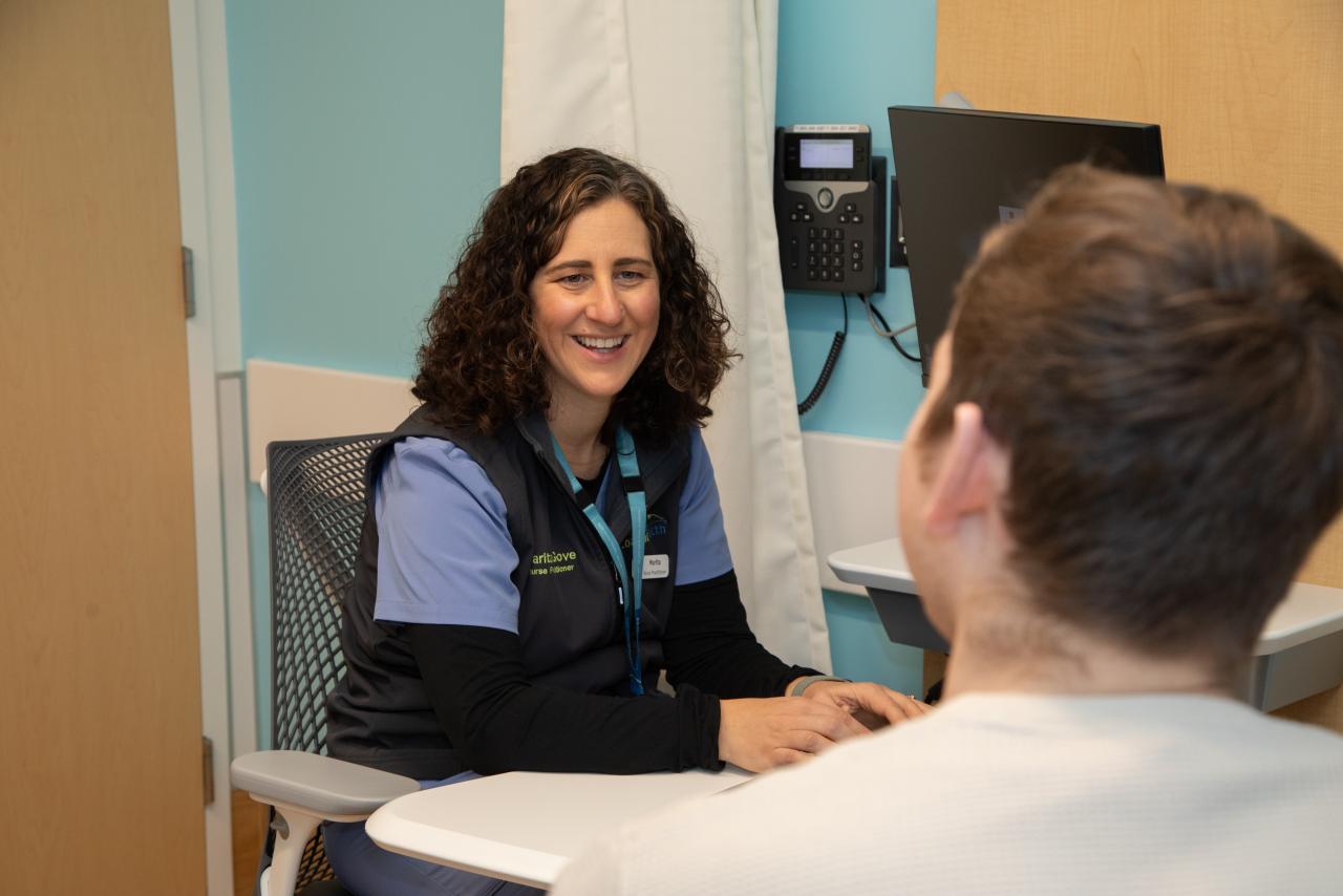 Marita, NP providing care