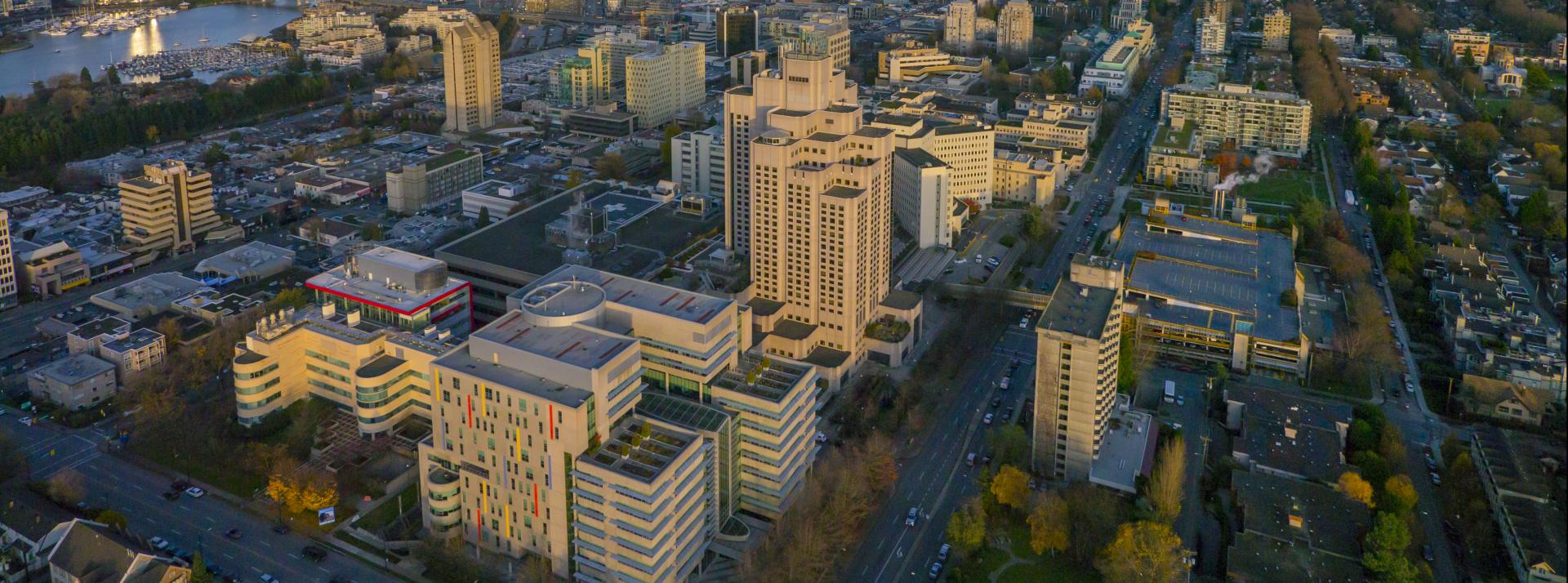 Aerial view of Vancouver General Hospital Campus