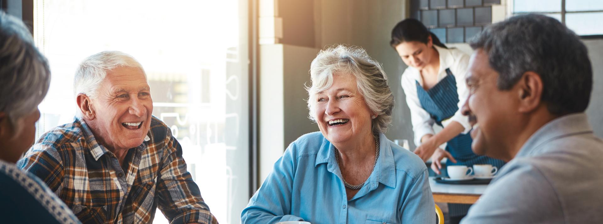 seniors having fun together