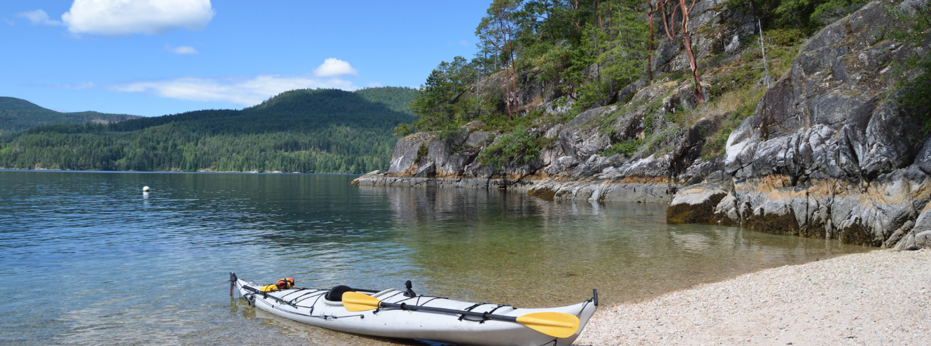 Kayak on a beach in Sechelt