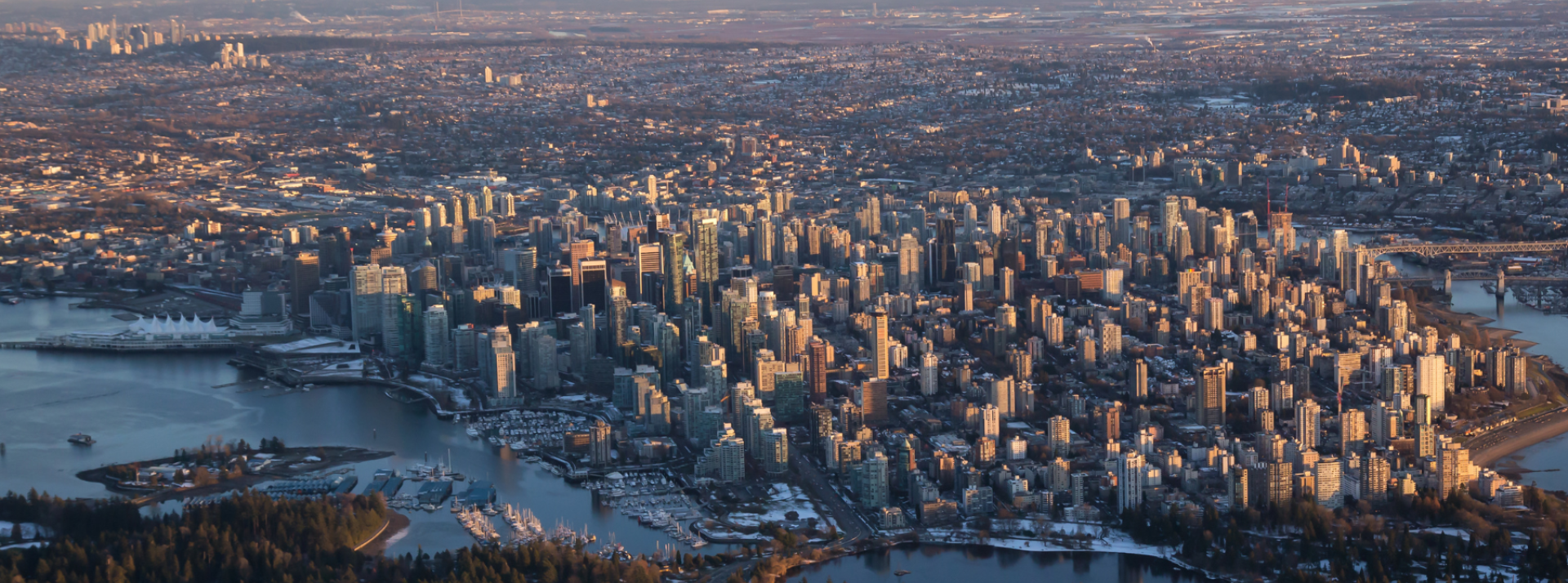 aerial view of metro Vancouver