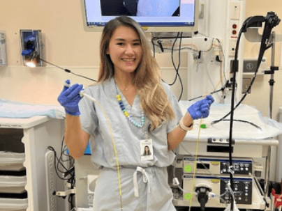 healthcare worker smiling