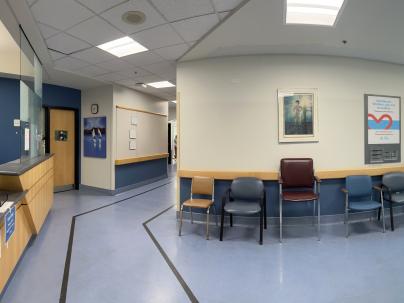 Cancer Care Clinic lobby before renovations