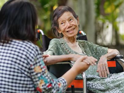 woman in wheelchair