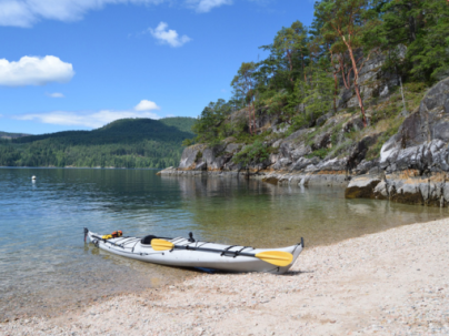 Kayak on a beach in Sechelt