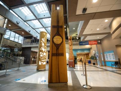 Musqueam House Post at Vancouver General Hospital