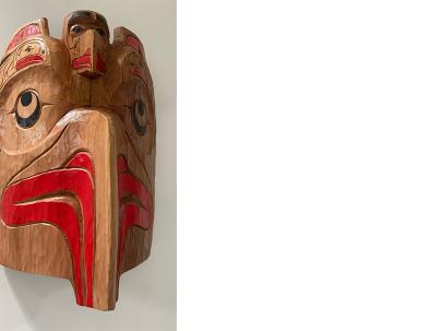 Indigenous wooden mask carving